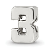 Sterling Silver Reflections Number 3 Bead